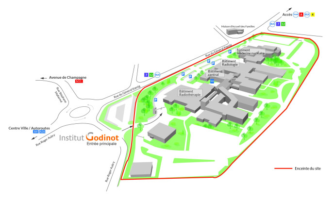 Plan d'accès à l'Institut Godinot